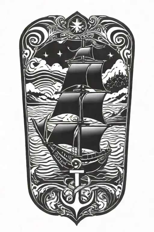 Pacific Northwest anchor tattoo design idea