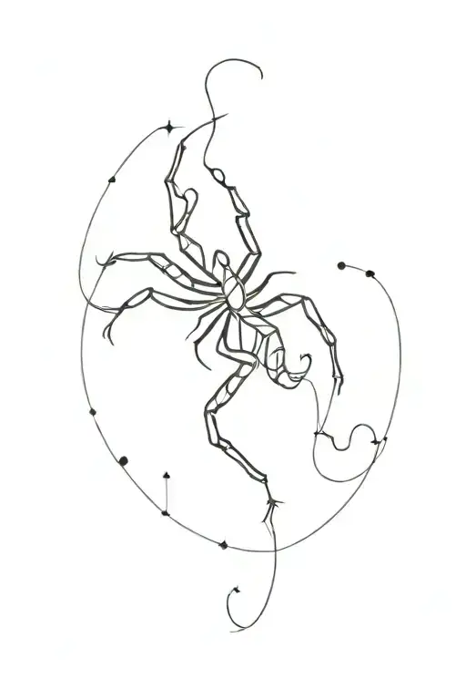 scorpio constellation tattoo design idea