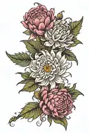 aster flower tattoo design idea