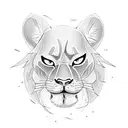 simba and nala tattoo design idea