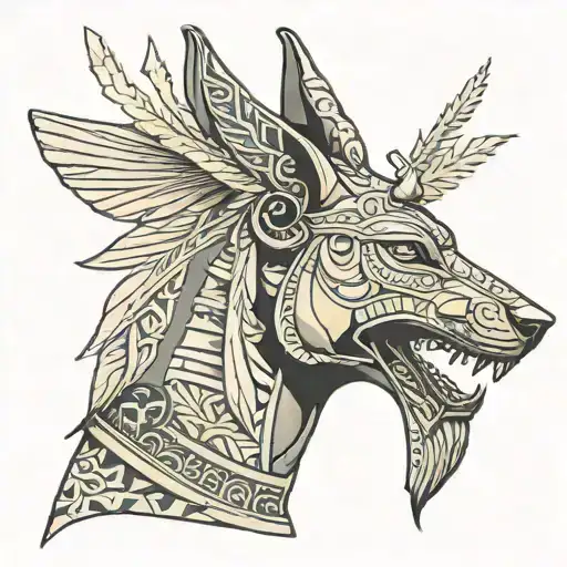 Égypte anubis egiptian god tattoo design idea