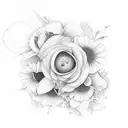 Prism and flowers  tattoo design idea