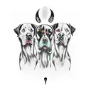 3 headed dog tattoo design idea