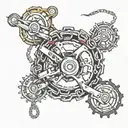 bike chain  tattoo design idea