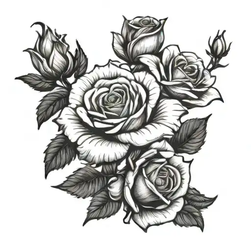 roses bible verse incorporated tattoo design idea