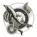 Earth, fibonacci circle, DNA, life, dolphin, music, science, chemical, books, creation of Adam, hubris, tattoo design idea