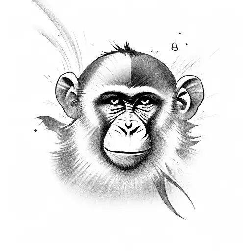 monkey smoke joint tattoo design idea