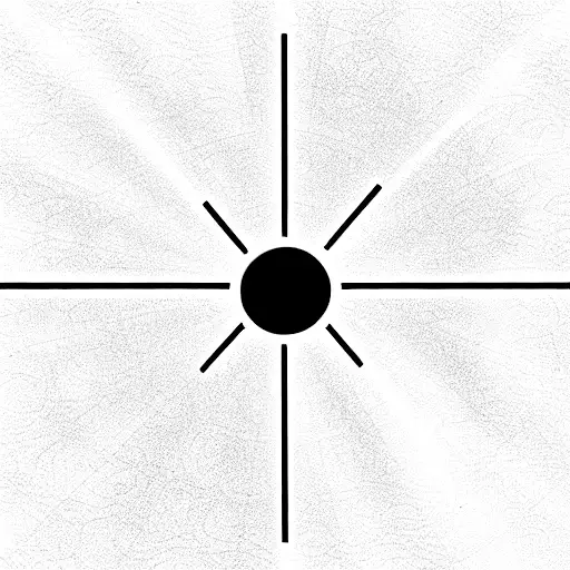 male surrounded by light rays tattoo design idea