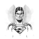 roman superman tattoo design idea