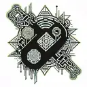 neotribal aggrogoth cyber sigilism  tattoo design idea