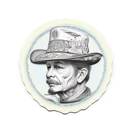 A stack of money with the words 'B.o.e' written on each bill tattoo design idea