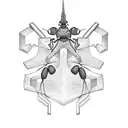 ant with rucksack tattoo design idea