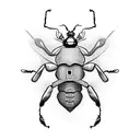 ant with rucksack tattoo design idea