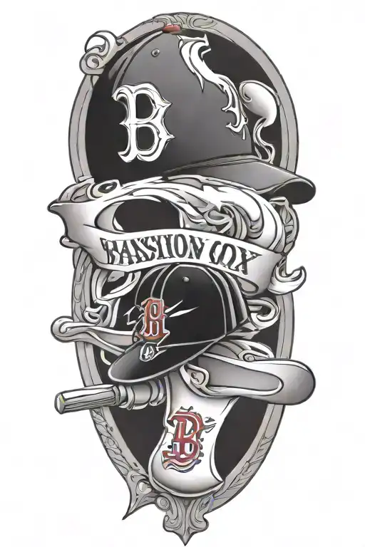 boston red sox & washington dc tattoo design idea