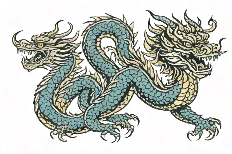 burmese dragon tattoo design idea