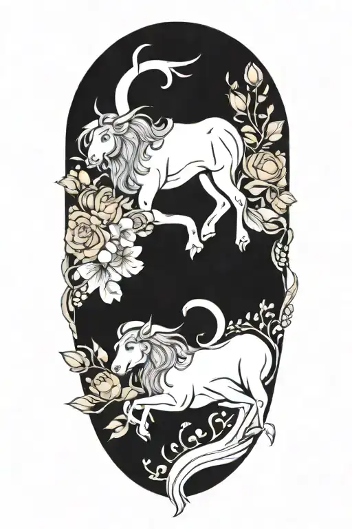 virgo, taurus, scorpio zodiac sign tattoo design idea