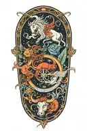 Virgo, taurus, scorpio Signs Mixed Together  tattoo design idea