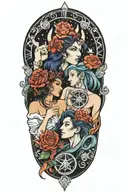 Virgo, taurus, scorpio Signs Mixed Together  tattoo design idea