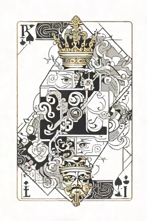 kings & queens cards Dali tattoo design idea