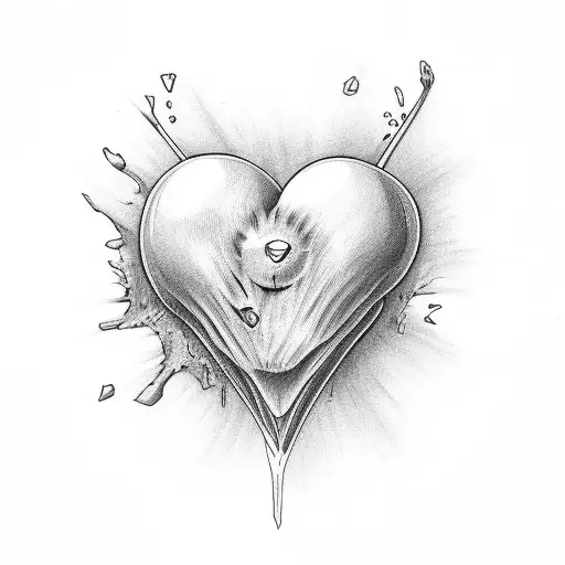 crying heart  tattoo design idea