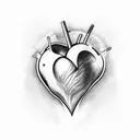 crying heart  tattoo design idea