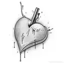 crying heart  tattoo design idea