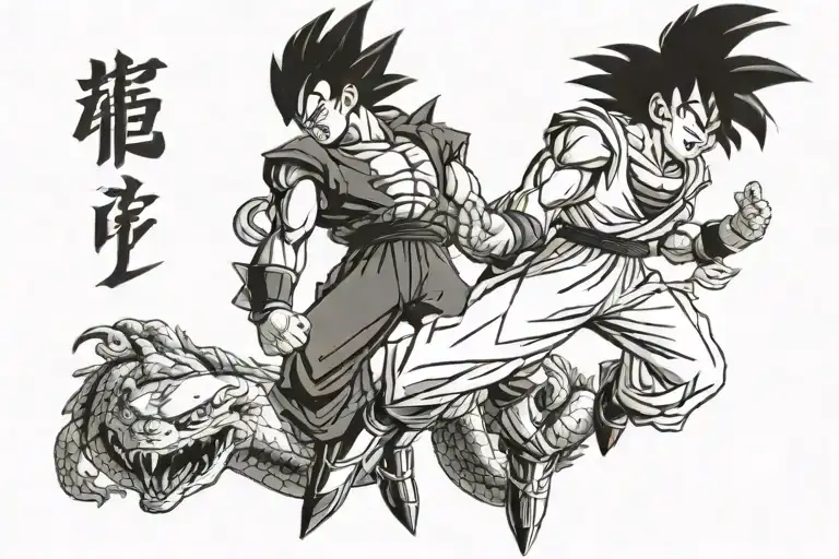 dragon ball z tattoo design idea