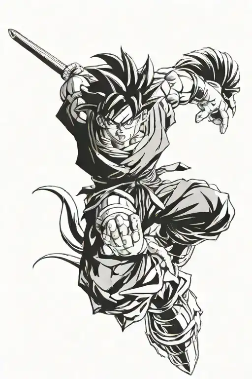 dragon ball z tattoo design idea