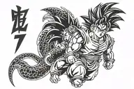 dragon ball z tattoo design idea