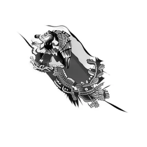 mexico flag tattoo design idea