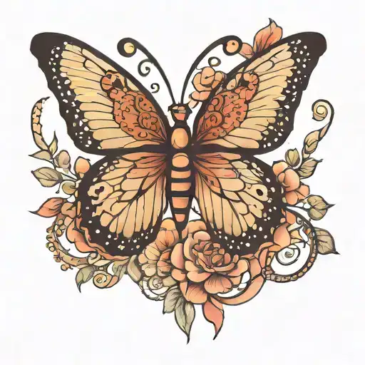 butterfly, self love, spiritual, cross, tattoo design idea