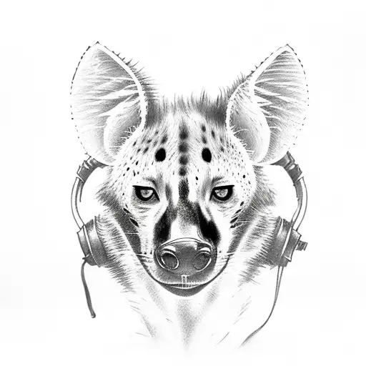 hyena tattoo design idea