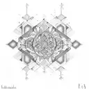 chandelier tattoo design idea