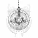 chandelier tattoo design idea