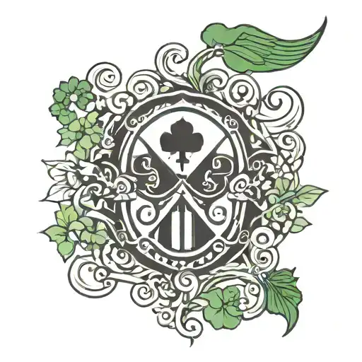 Ireland unity Guinness minimalist tattoo design idea