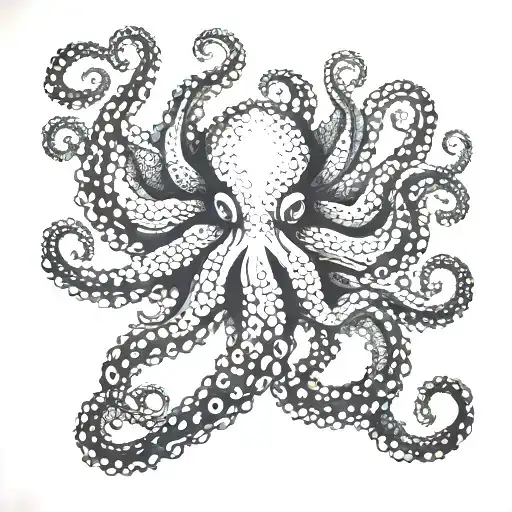 Japanese octopus  tattoo design idea