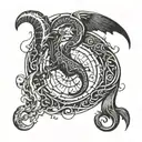 divine capricorn symbol tattoo design idea