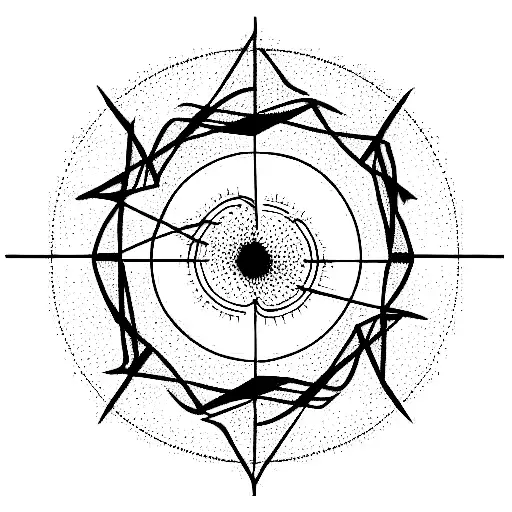 spinning tractricoid top tattoo design idea