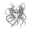 greedy colossal squid tattoo design idea