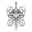 greedy colossal squid tattoo design idea