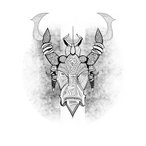 badass taurus tattoo design idea