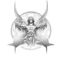 st Micheal  tattoo design idea