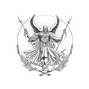 st Micheal  tattoo design idea