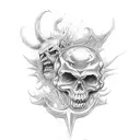 good to bad heaven hell demons angels money cloths cars tattoo design idea