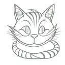 cheshire cat smile tattoo design idea