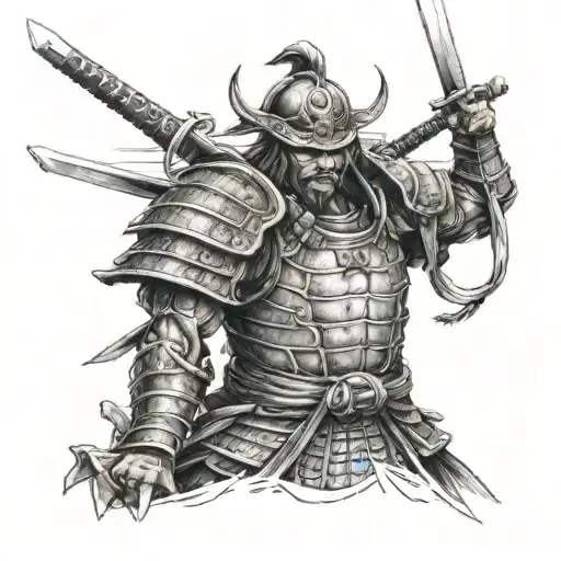 armor samurai warrior tattoo design idea