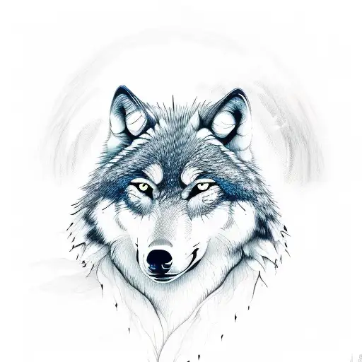 wolf spirit quote tattoo design idea