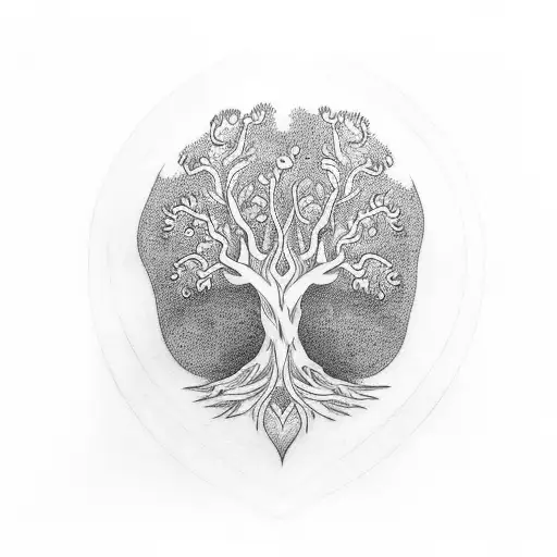 Irish tree of life tattoo design idea