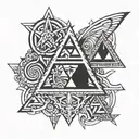 Zelda triforce  tattoo design idea