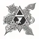 Zelda triforce  tattoo design idea
